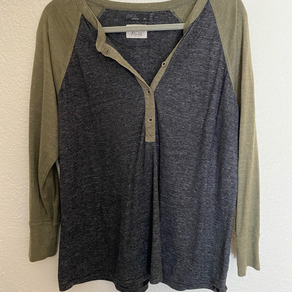 PrAna Henley 7/3 shirt.